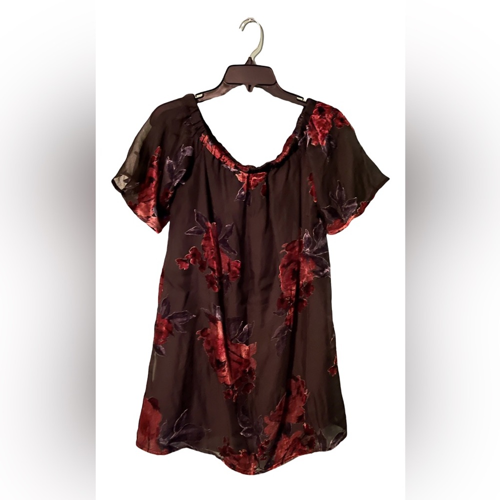 Black Dress with Flowers - Picture 1 of 4